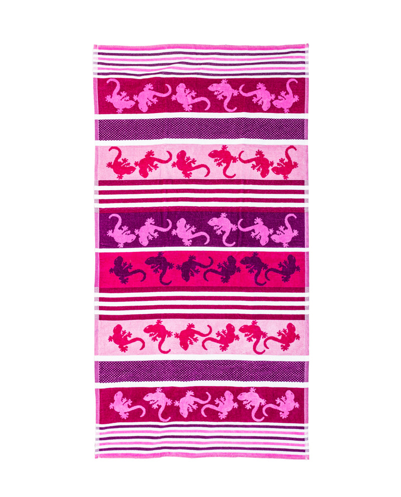 Crazy Gekko Strandtuch XXL Lila – Premium Velours, OEKO-TEX®