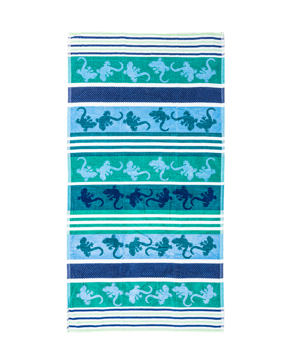 Crazy Gekko Strandtuch XXL Türkis – Premium Velours, OEKO-TEX®