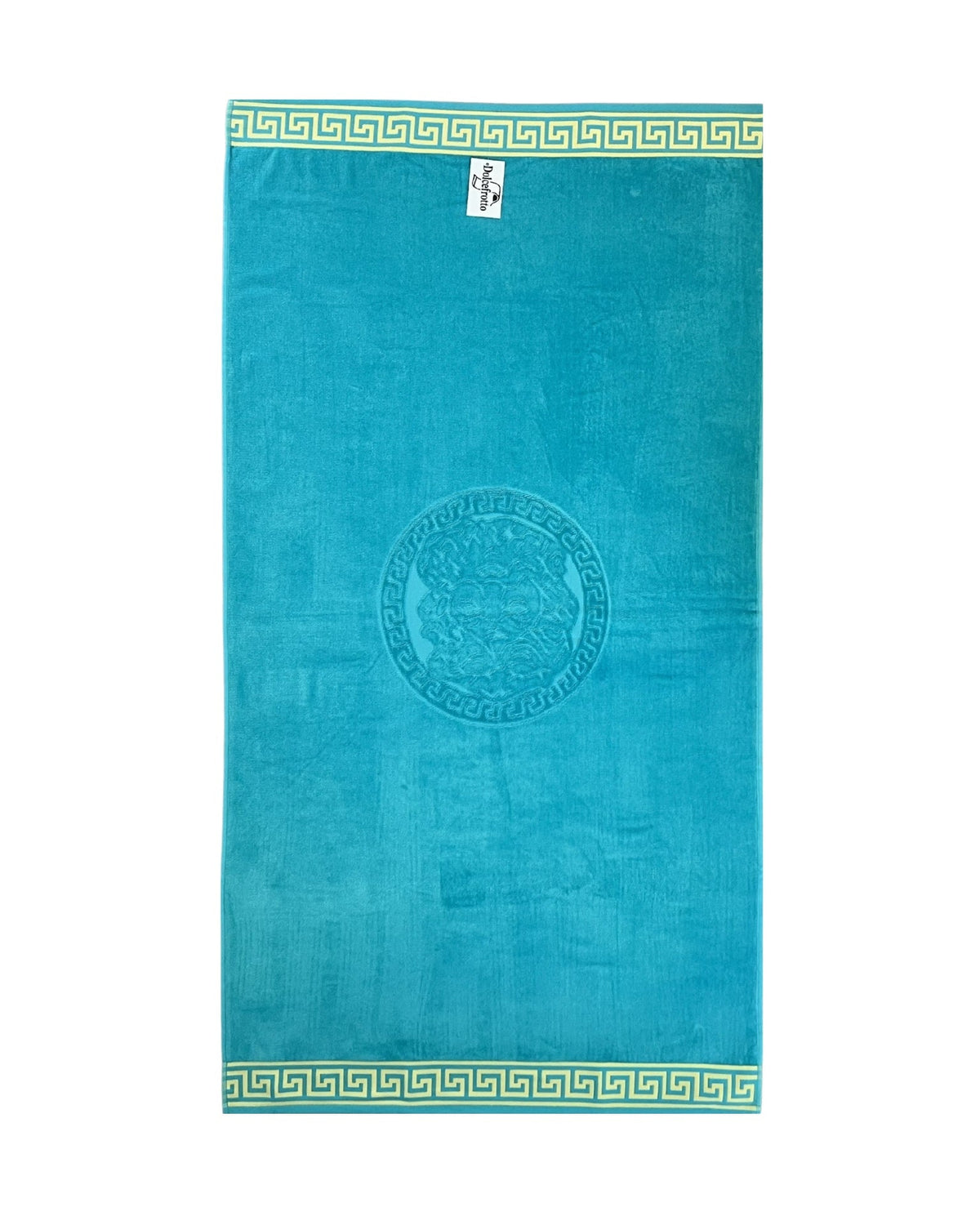 Poseidon Strandtuch XXL Türkis – Premium Velours, OEKO-TEX®