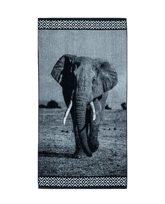 Animal Strandtuch XXL Elefant 165x90 cm – italienisches Elefantendesign, 100% Baumwolle, OEKO-TEX