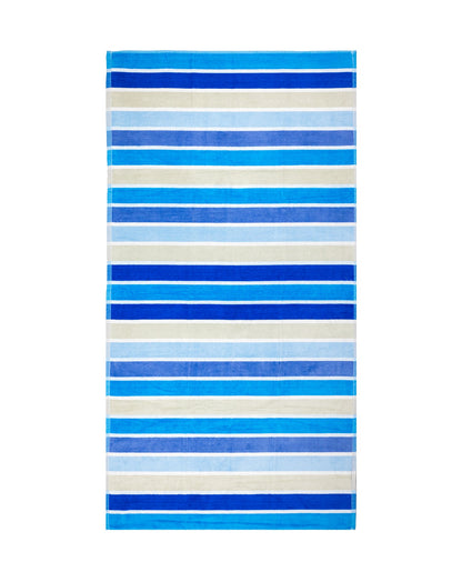 Mirage Strandtuch XXL Blau 165x90 cm – italienisches geometrisches Design, 100% Baumwolle, OEKO-TEX