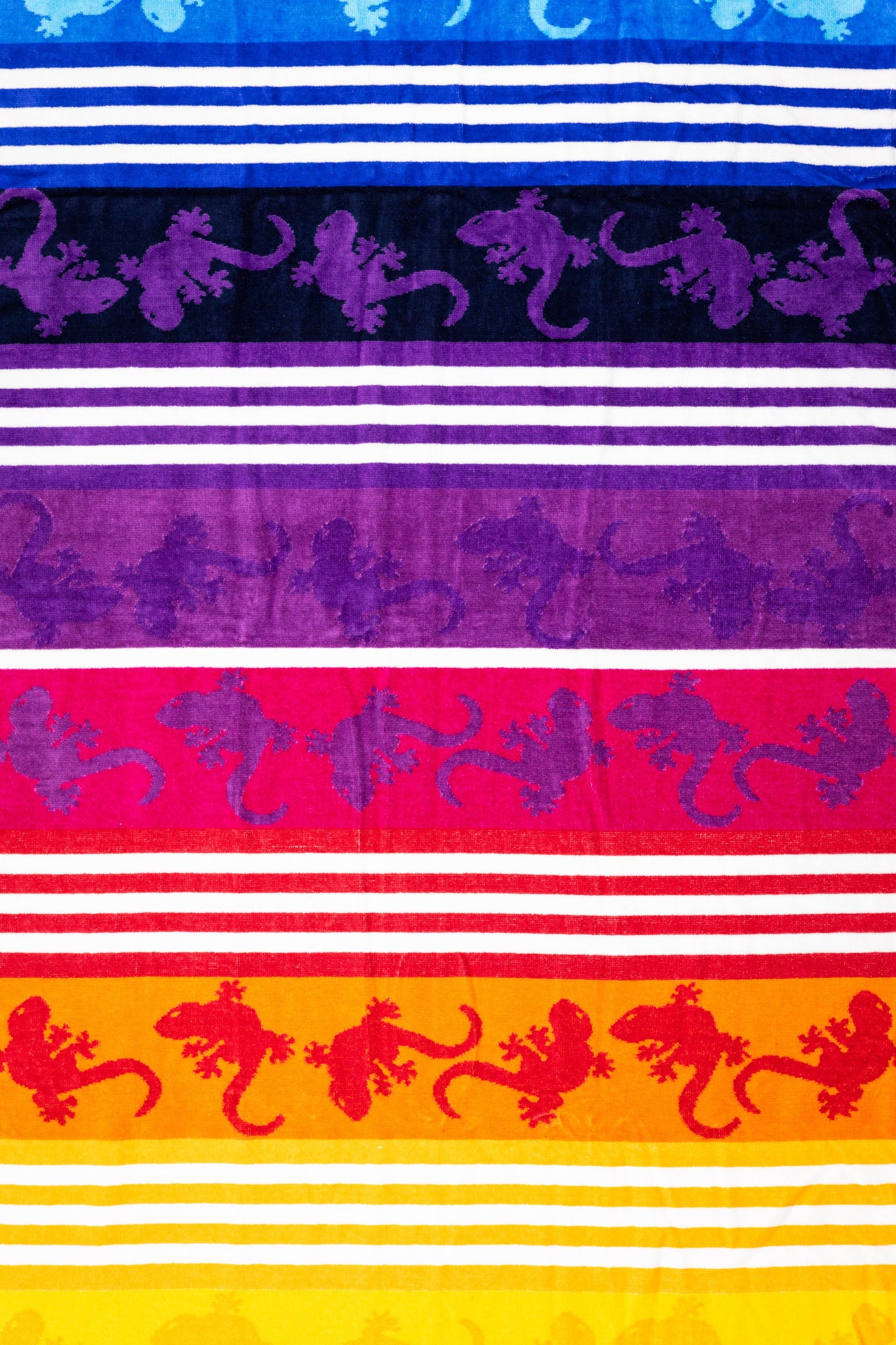 Crazy Gekko Regenbogen von oben – 165x90 cm XXL Baumwolle