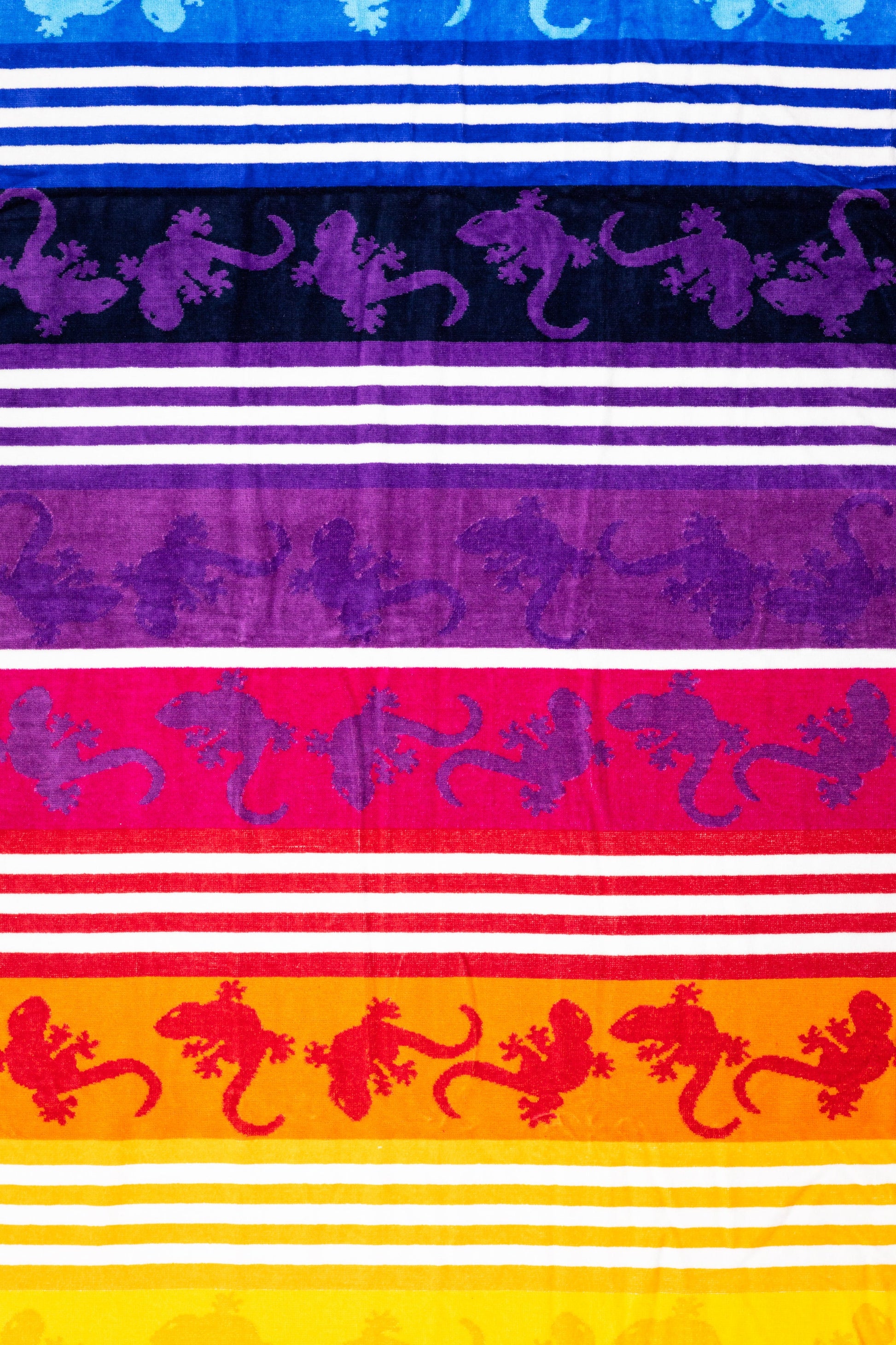 Crazy Gekko Regenbogen von oben – 165x90 cm XXL Baumwolle