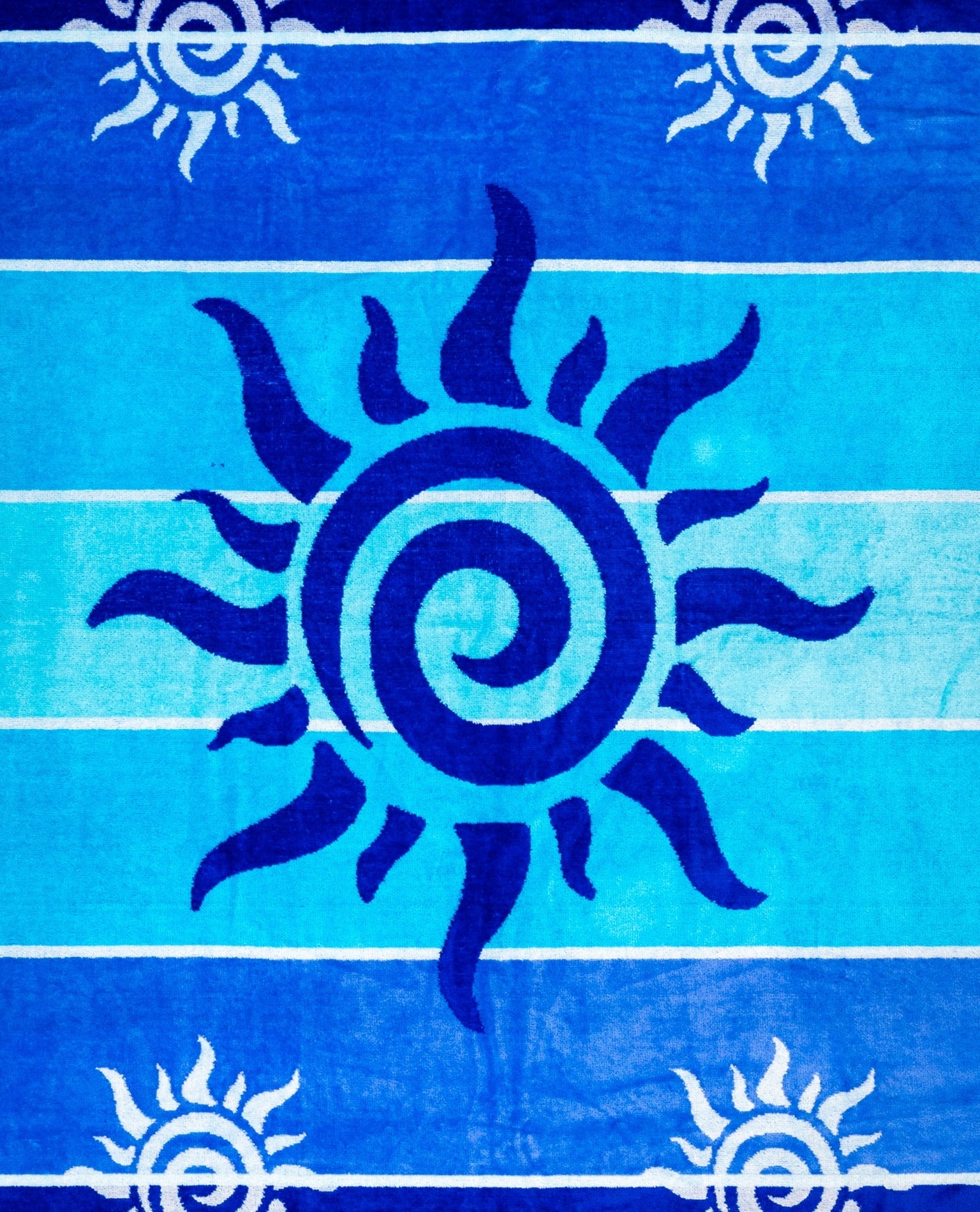 Stromboli Blau von oben – 165x90 cm XXL Baumwolle