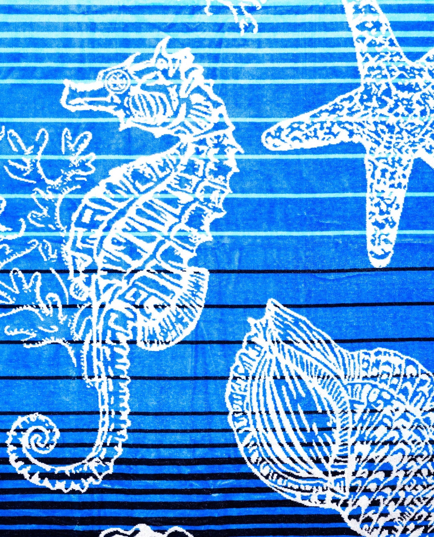 Ischia Blau von oben – 165x90 cm XXL Baumwolle
