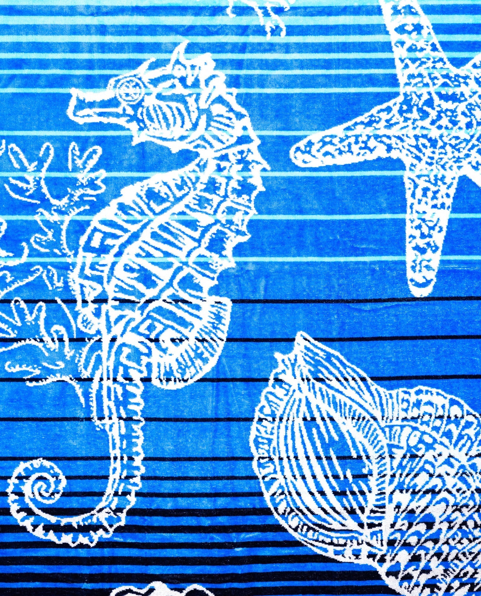 Ischia Blau von oben – 165x90 cm XXL Baumwolle