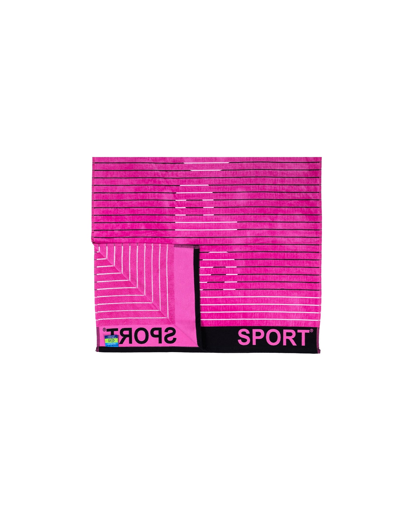 Sport Pink 165x90 cm – italienisches sportliches Streifendesign, 100% Baumwolle, OEKO-TEX