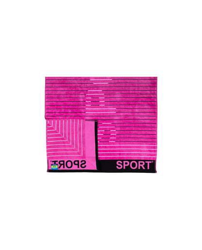 Sport Pink 165x90 cm – italienisches sportliches Streifendesign, 100% Baumwolle, OEKO-TEX