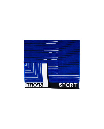 Sport Dunkelblau 165x90 cm – italienisches sportliches Streifendesign, 100% Baumwolle, OEKO-TEX
