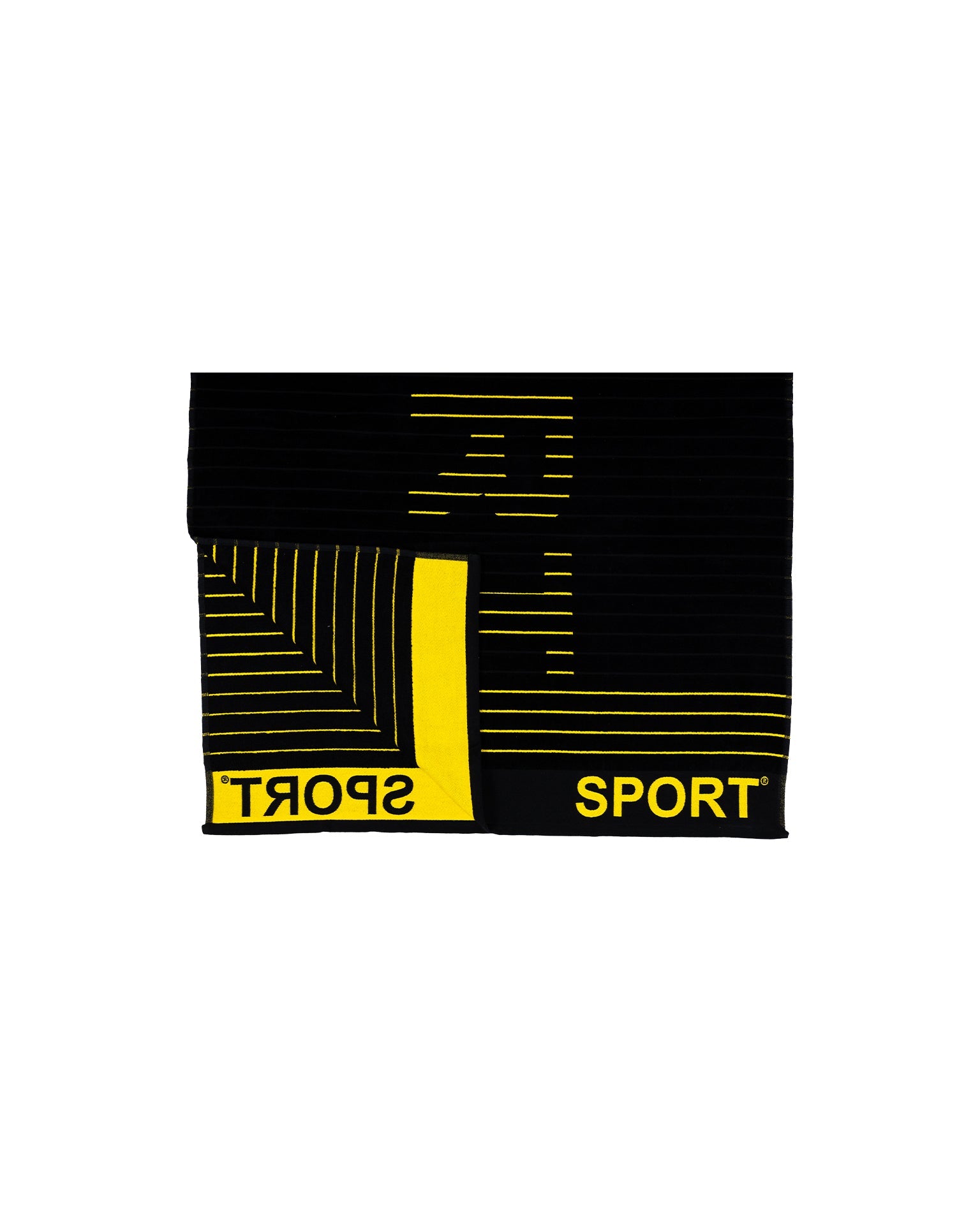 Sport Schwarz 165x90 cm – italienisches sportliches Streifendesign, 100% Baumwolle, OEKO-TEX