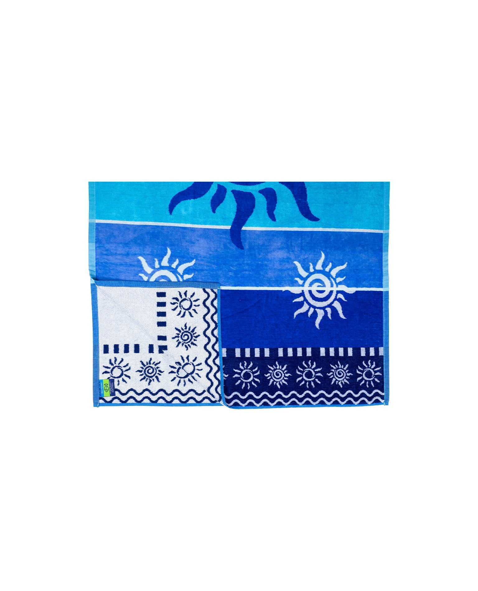 Stromboli Blau 165x90 cm – italienisches Streifendesign, 100% Baumwolle, OEKO-TEX