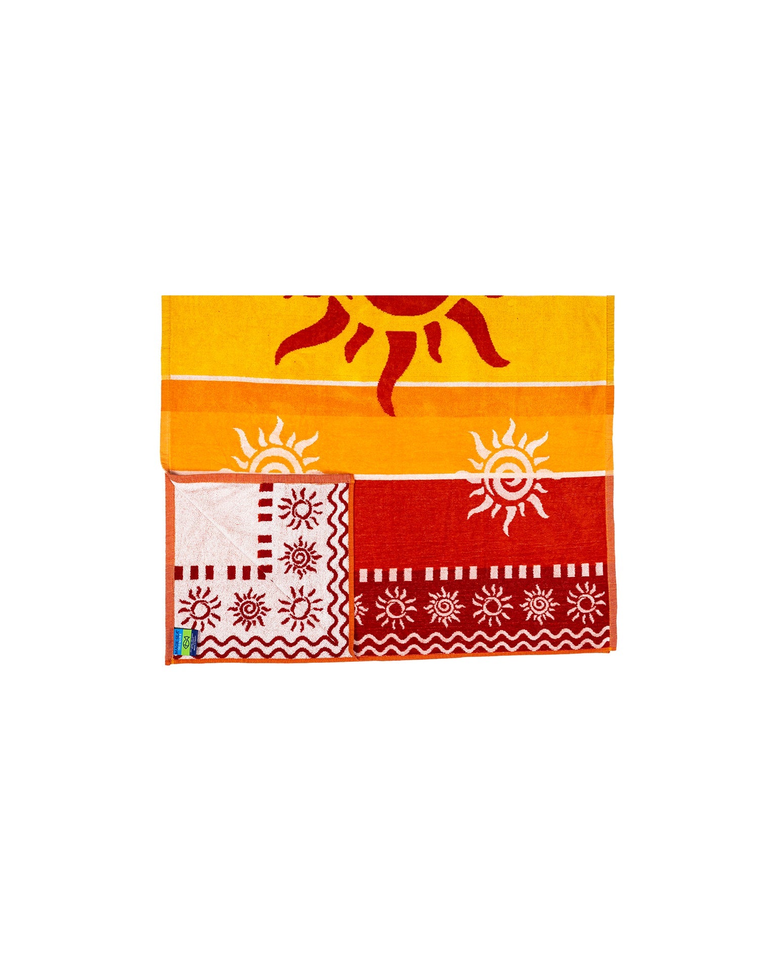 Stromboli Orange 165x90 cm – italienisches Streifendesign, 100% Baumwolle, OEKO-TEX