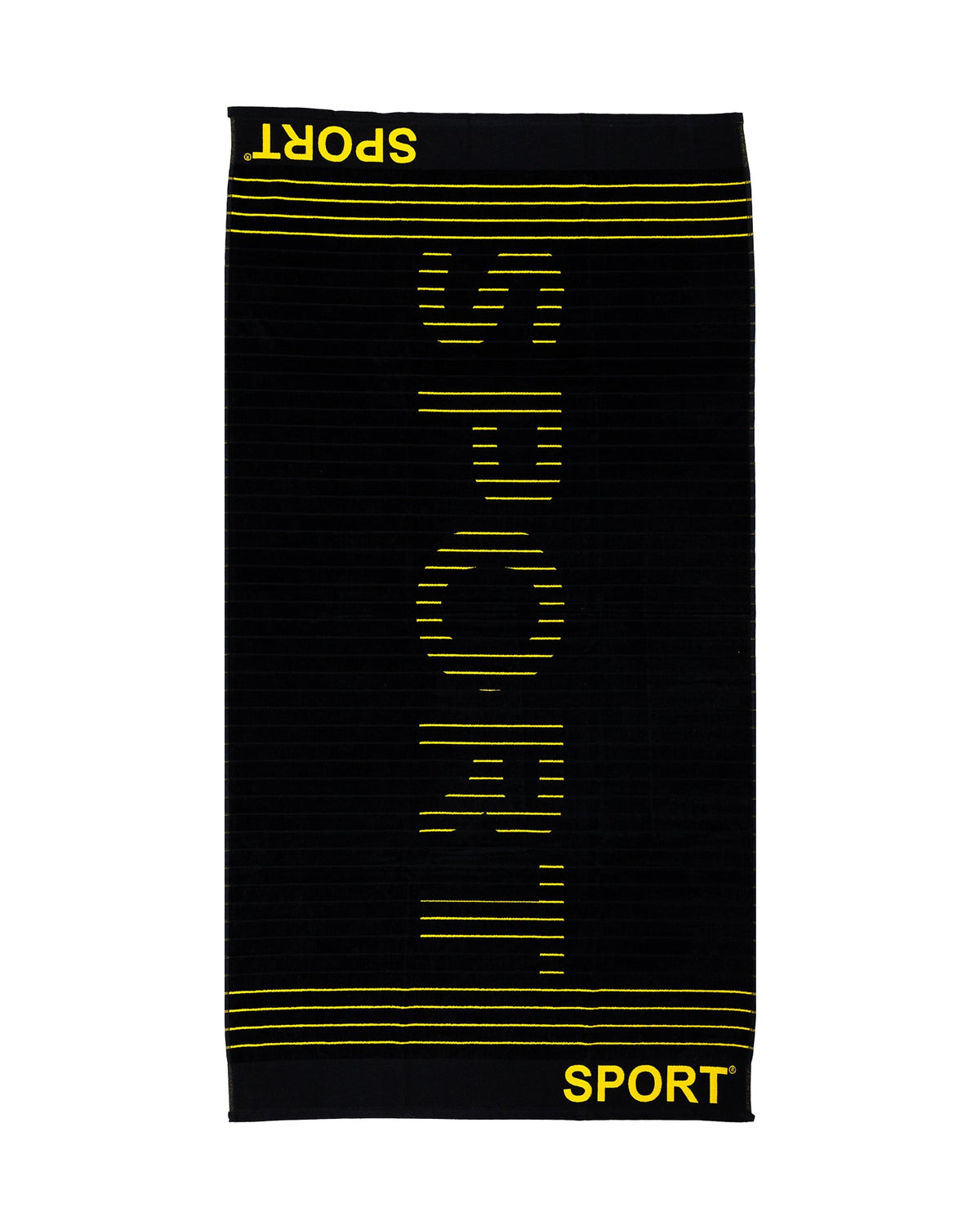 Sport Strandtuch XXL Schwarz – Premium Velours, OEKO-TEX®