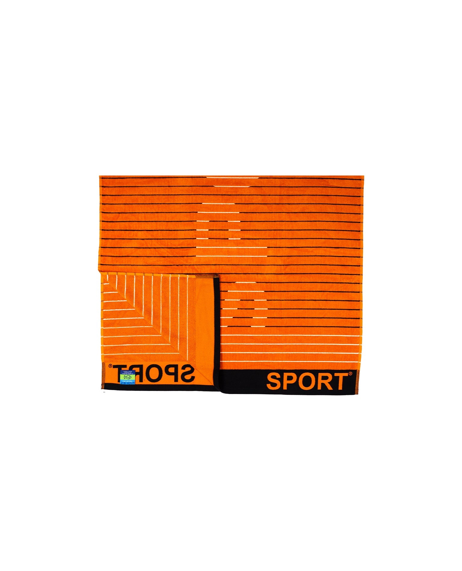 Sport Orange 165x90 cm – italienisches sportliches Streifendesign, 100% Baumwolle, OEKO-TEX