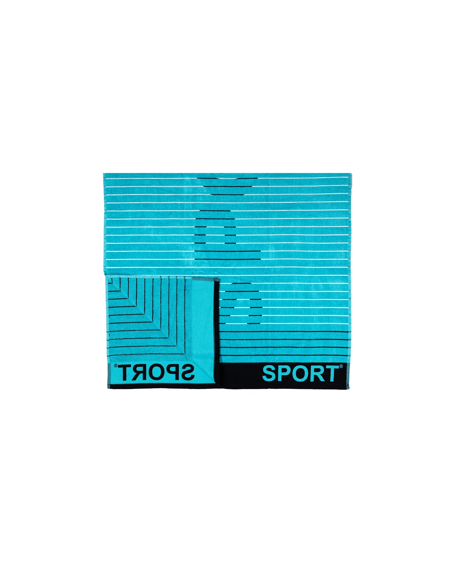 Sport Türkis 165x90 cm – italienisches sportliches Streifendesign, 100% Baumwolle, OEKO-TEX