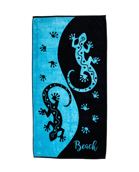 Salina Strandtuch XXL Blau 165x90 cm – italienisches Streifendesign, 100% Baumwolle, OEKO-TEX