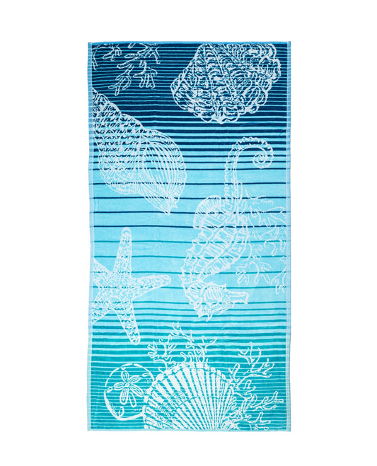 Ischia Strandtuch XXL Türkis 165x90 cm – italienisches mediterranes Design, 100% Baumwolle, OEKO-TEX