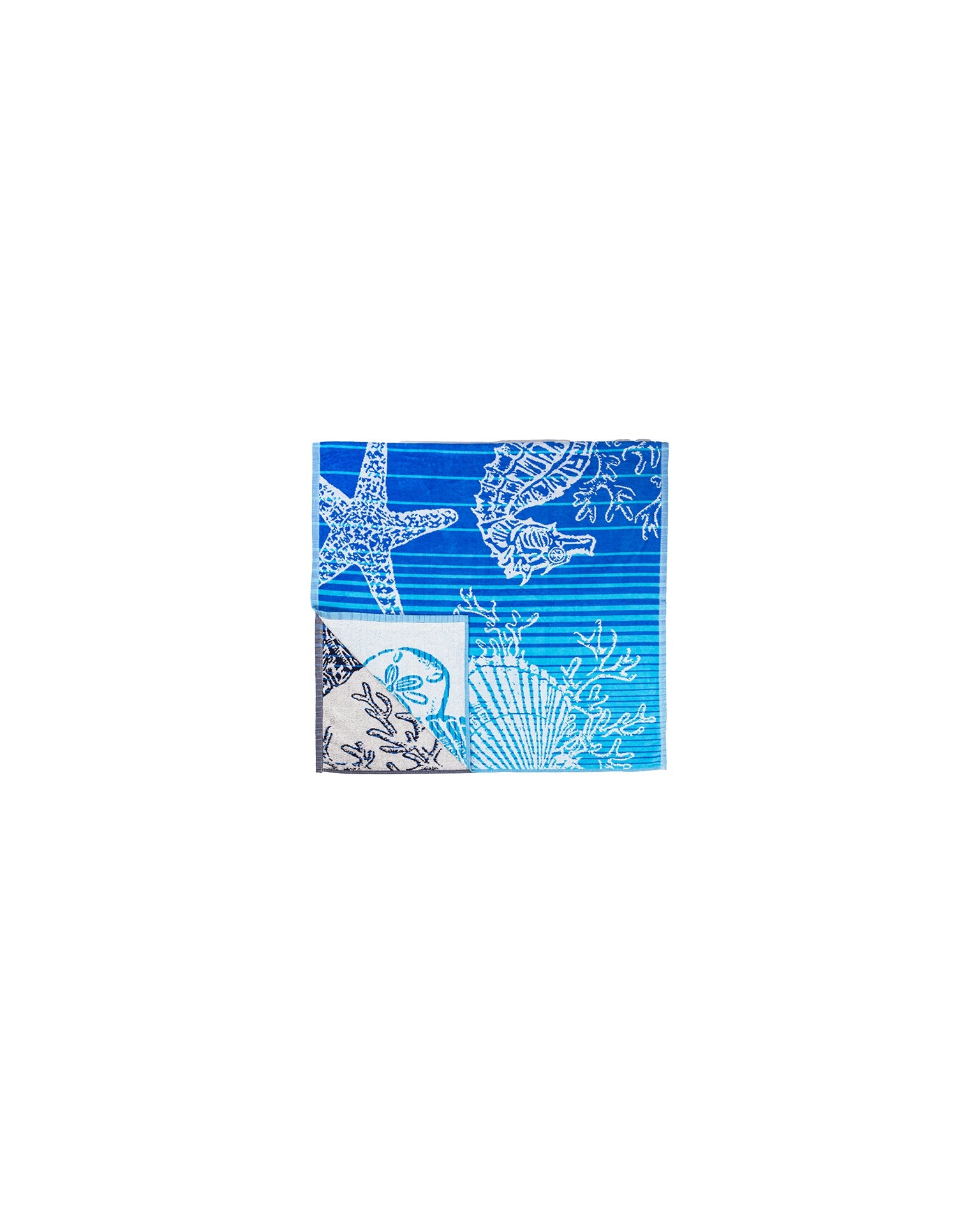 Ischia Blau 165x90 cm – italienisches mediterranes Design, 100% Baumwolle, OEKO-TEX