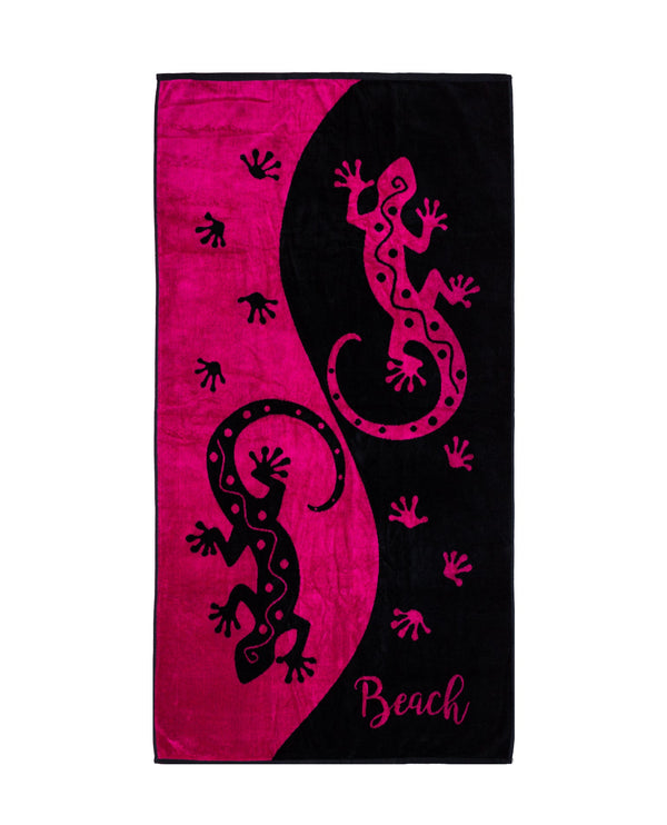 Salina Strandtuch XXL Pink 165x90 cm – italienisches Streifendesign, 100% Baumwolle, OEKO-TEX