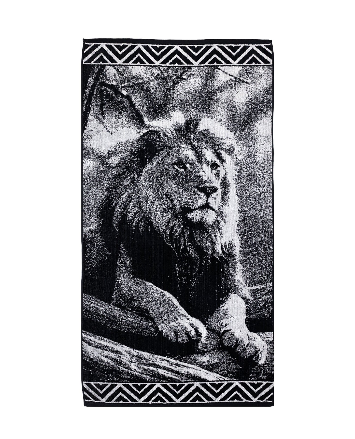 Animal Strandtuch XXL Löwe 165x90 cm – italienisches Löwendesign, 100% Baumwolle, OEKO-TEX