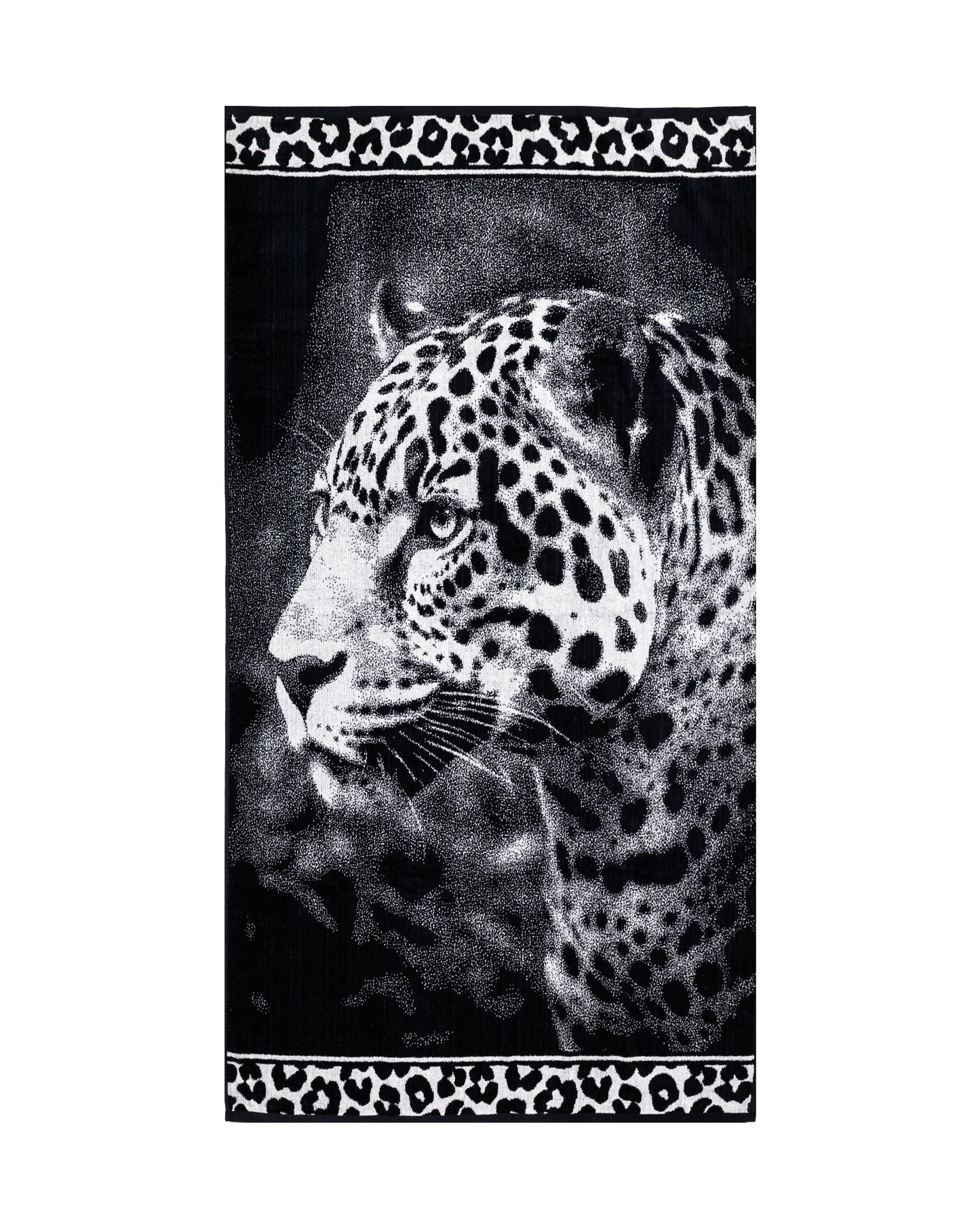 Animal Strandtuch XXL Leopard 165x90 cm – italienisches Leopardendesign, 100% Baumwolle, OEKO-TEX