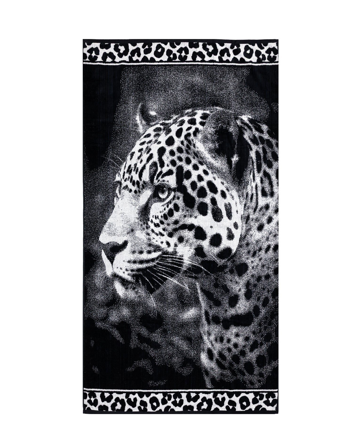 Animal Strandtuch XXL Leopard 165x90 cm – italienisches Leopardendesign, 100% Baumwolle, OEKO-TEX
