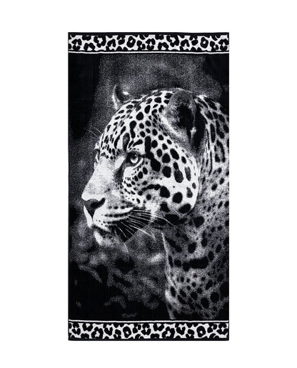 Animal Strandtuch XXL Leopard 165x90 cm – italienisches Leopardendesign, 100% Baumwolle, OEKO-TEX