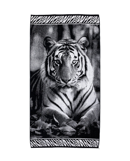 Animal Strandtuch XXL Tiger 165x90 cm – italienisches Tigerdesign, 100% Baumwolle, OEKO-TEX