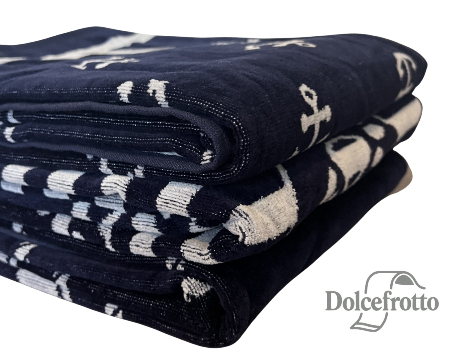 Bahia Kollektion – alle Farbvarianten gestapelt: Blau, Navy und Weiß, Dolcefrotto