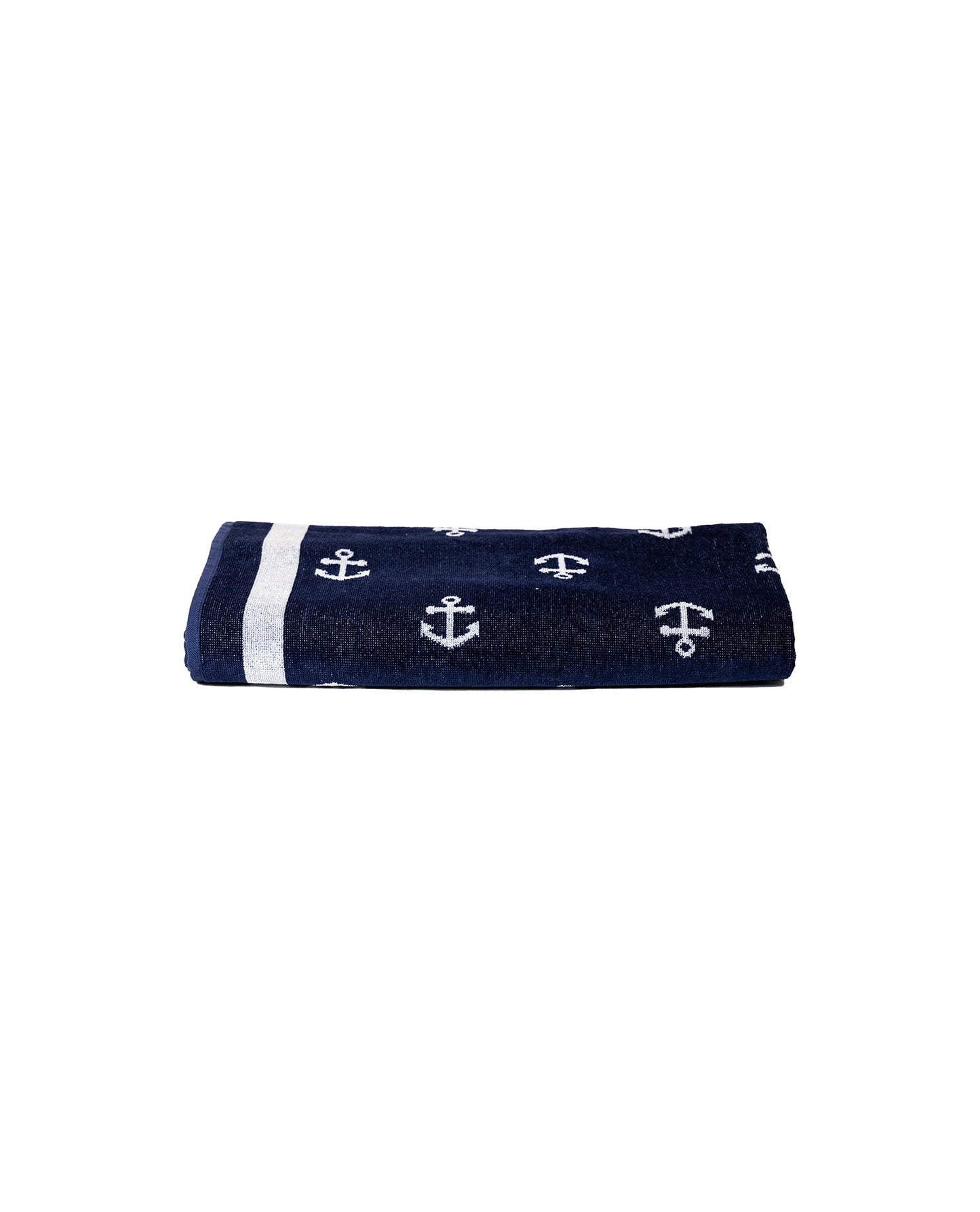 Bahia Strandtuch Marine Blau – Frottee-Seite Nahaufnahme 165x90 cm, Premium-Baumwolle