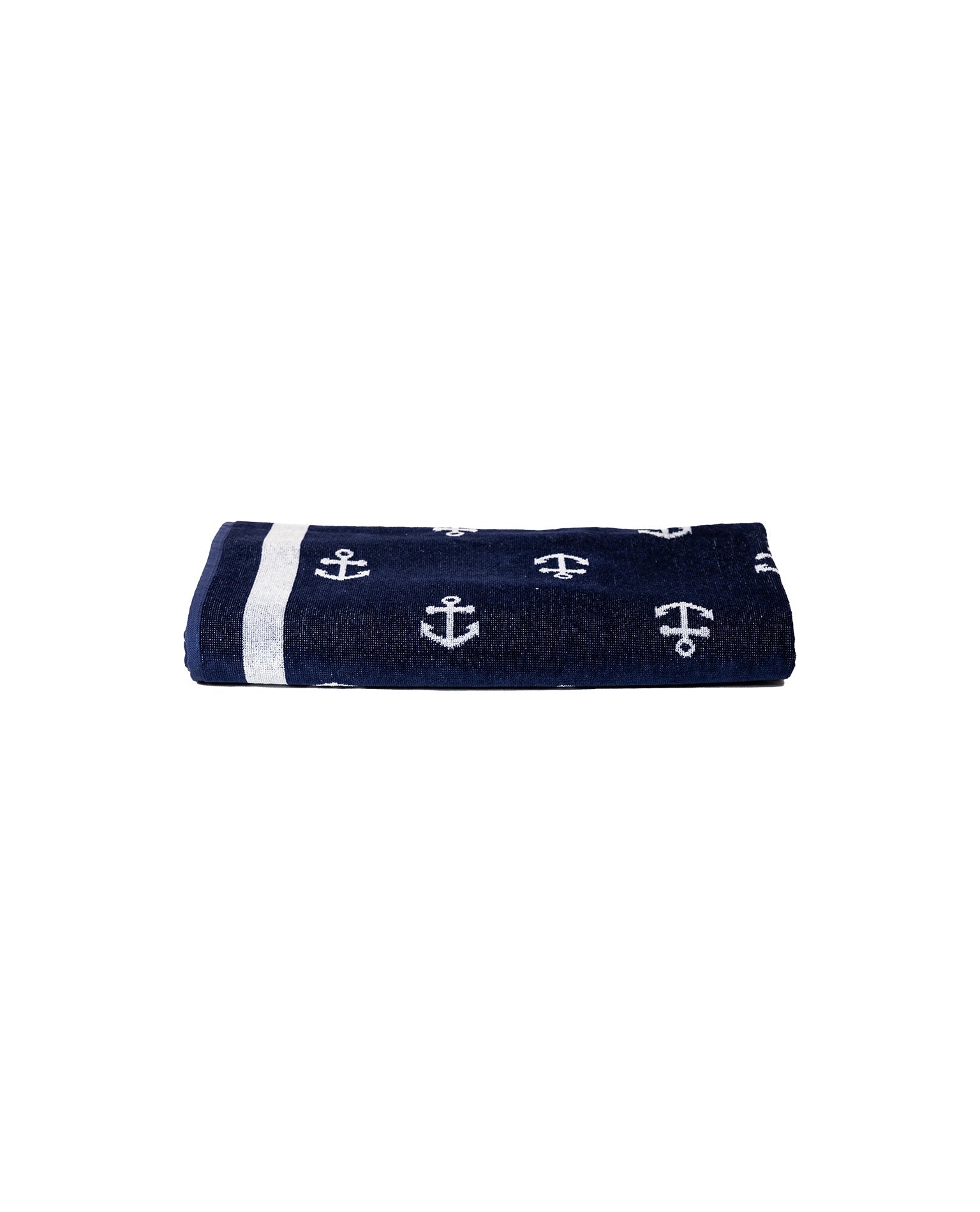 Bahia Strandtuch Marine Blau – Frottee-Seite Nahaufnahme 165x90 cm, Premium-Baumwolle