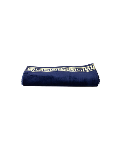 Poseidon Dunkelblau – Frottee-Seite Nahaufnahme 165x90 cm, Premium-Baumwolle