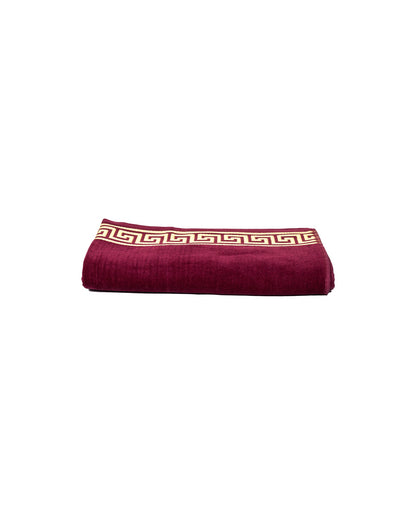 Poseidon Bordeaux – Frottee-Seite Nahaufnahme 165x90 cm, Premium-Baumwolle