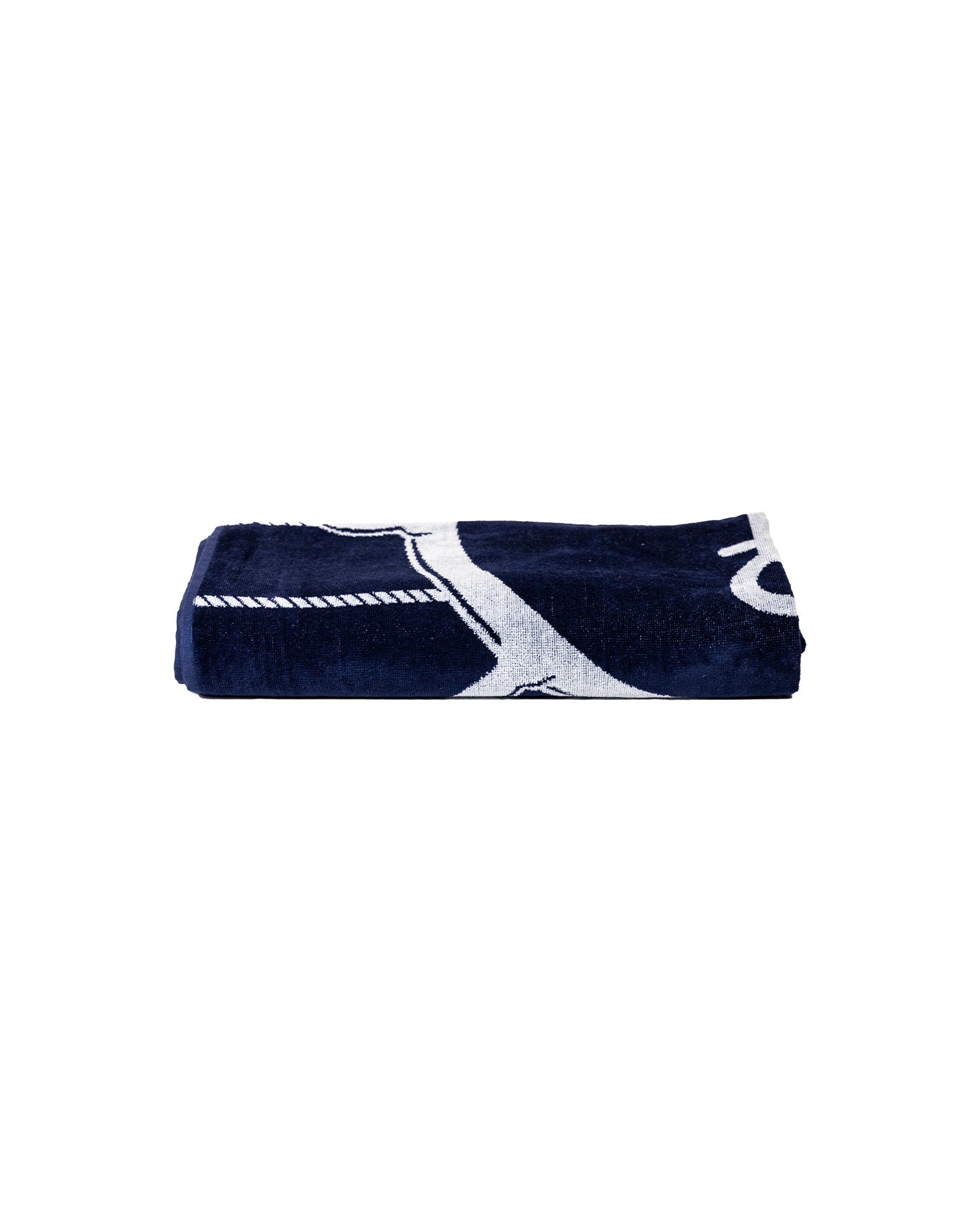 Bahia Strandtuch Marine Navy – Frottee-Seite Nahaufnahme 165x90 cm, Premium-Baumwolle