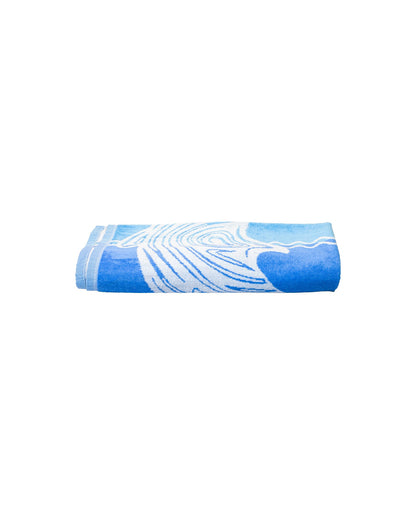 Pantelleria Blau – Frottee-Seite Nahaufnahme 165x90 cm, Premium-Baumwolle
