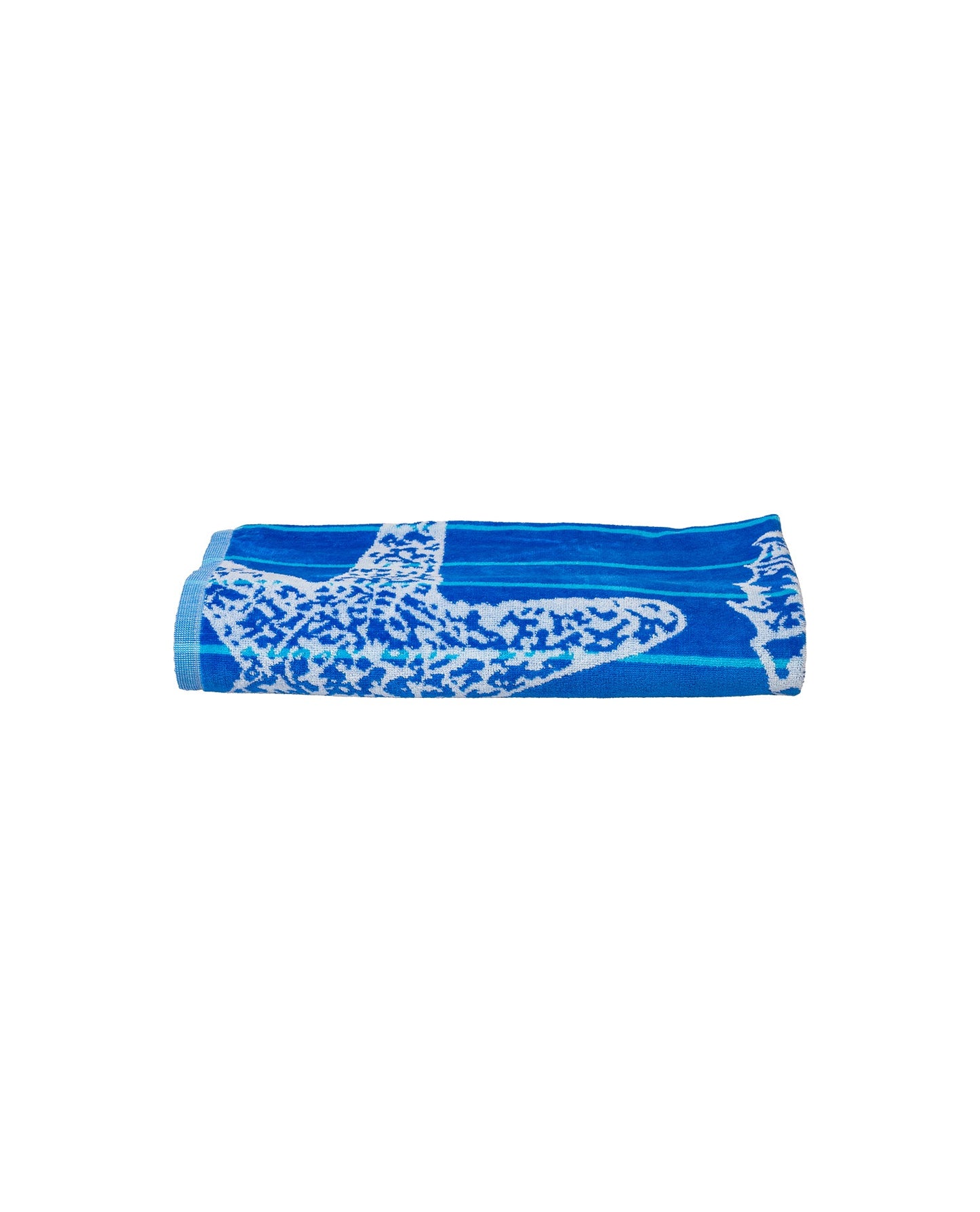 Ischia Blau – Frottee-Seite Nahaufnahme 165x90 cm, Premium-Baumwolle