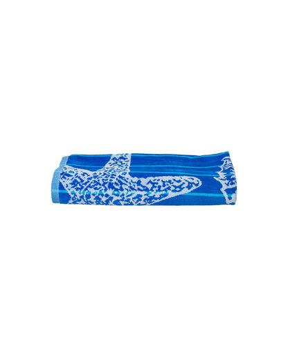 Ischia Blau – Frottee-Seite Nahaufnahme 165x90 cm, Premium-Baumwolle