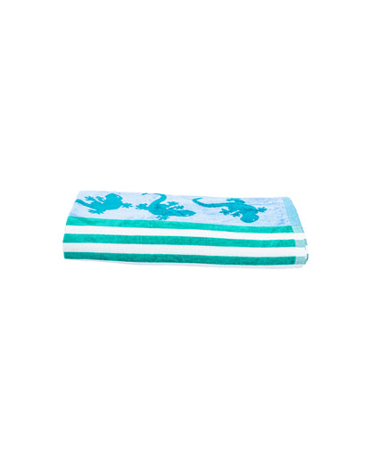 Crazy Gekko Strandtuch XXL Türkis – Premium Velours, OEKO-TEX®