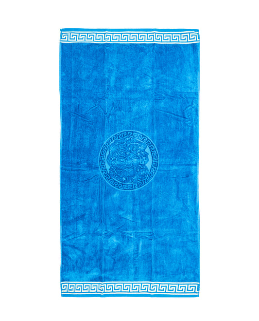 Poseidon Strandtuch XXL Türkis – Premium Velours, OEKO-TEX®