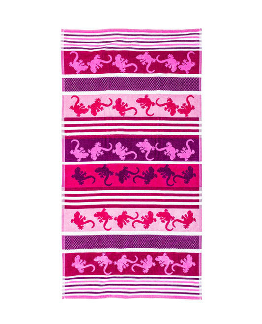Crazy Gekko Strandtuch XXL Lila – Premium Velours, OEKO-TEX®