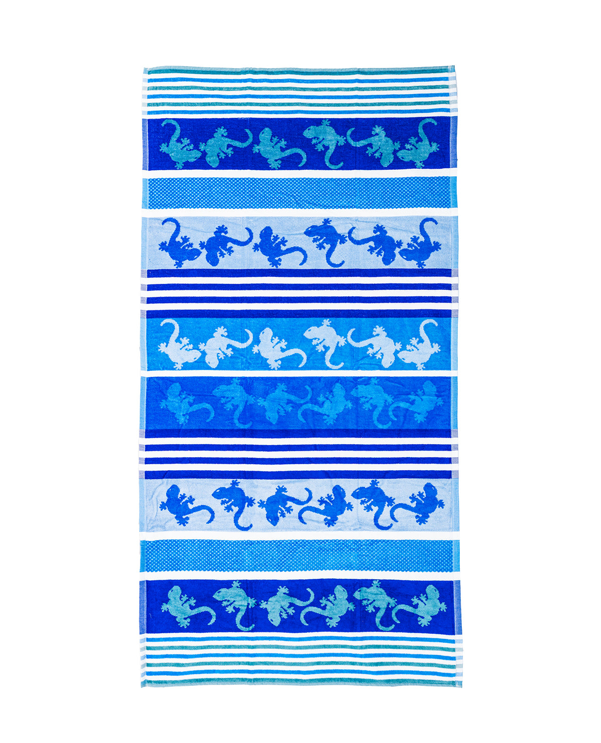 Crazy Gekko Strandtuch XXL Blau – Premium Velours, OEKO-TEX®