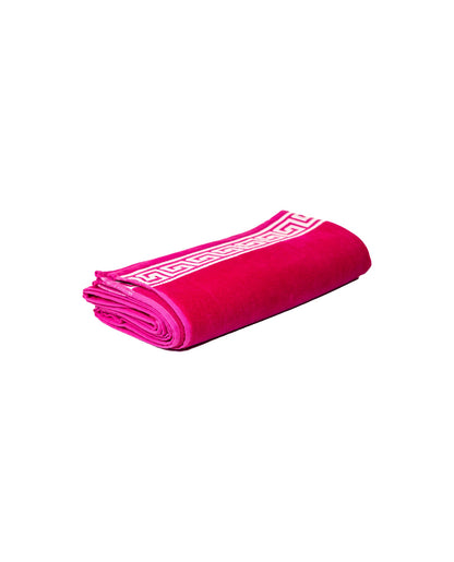 Poseidon Magenta – weiche Velours-Seite Nahaufnahme 165x90 cm, doppelseitig