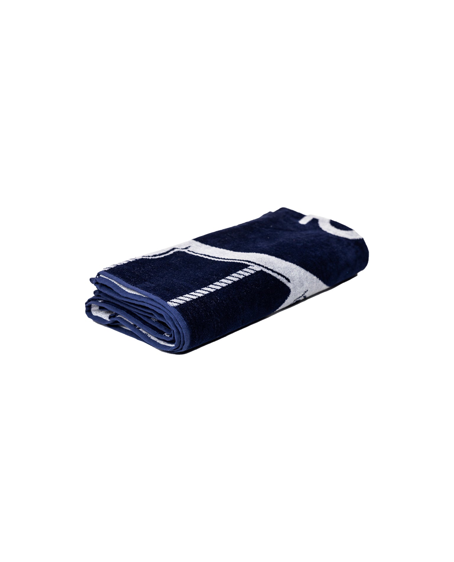 Bahia Strandtuch Marine Navy – weiche Velours-Seite Nahaufnahme 165x90 cm, doppelseitig