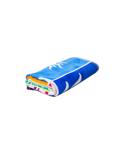 Stromboli Regenbogen – weiche Velours-Seite Nahaufnahme 165x90 cm, doppelseitig