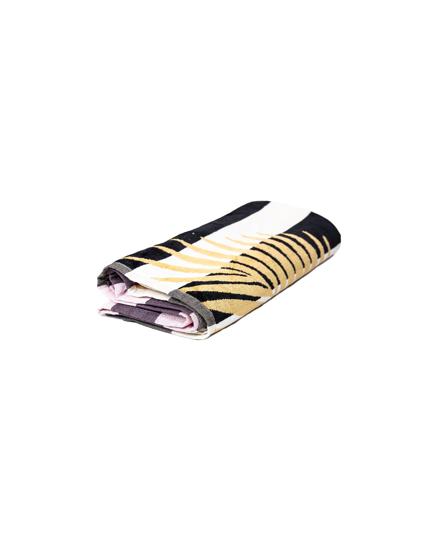 Flamingo Gold Schwarz – weiche Velours-Seite Nahaufnahme 165x90 cm, doppelseitig