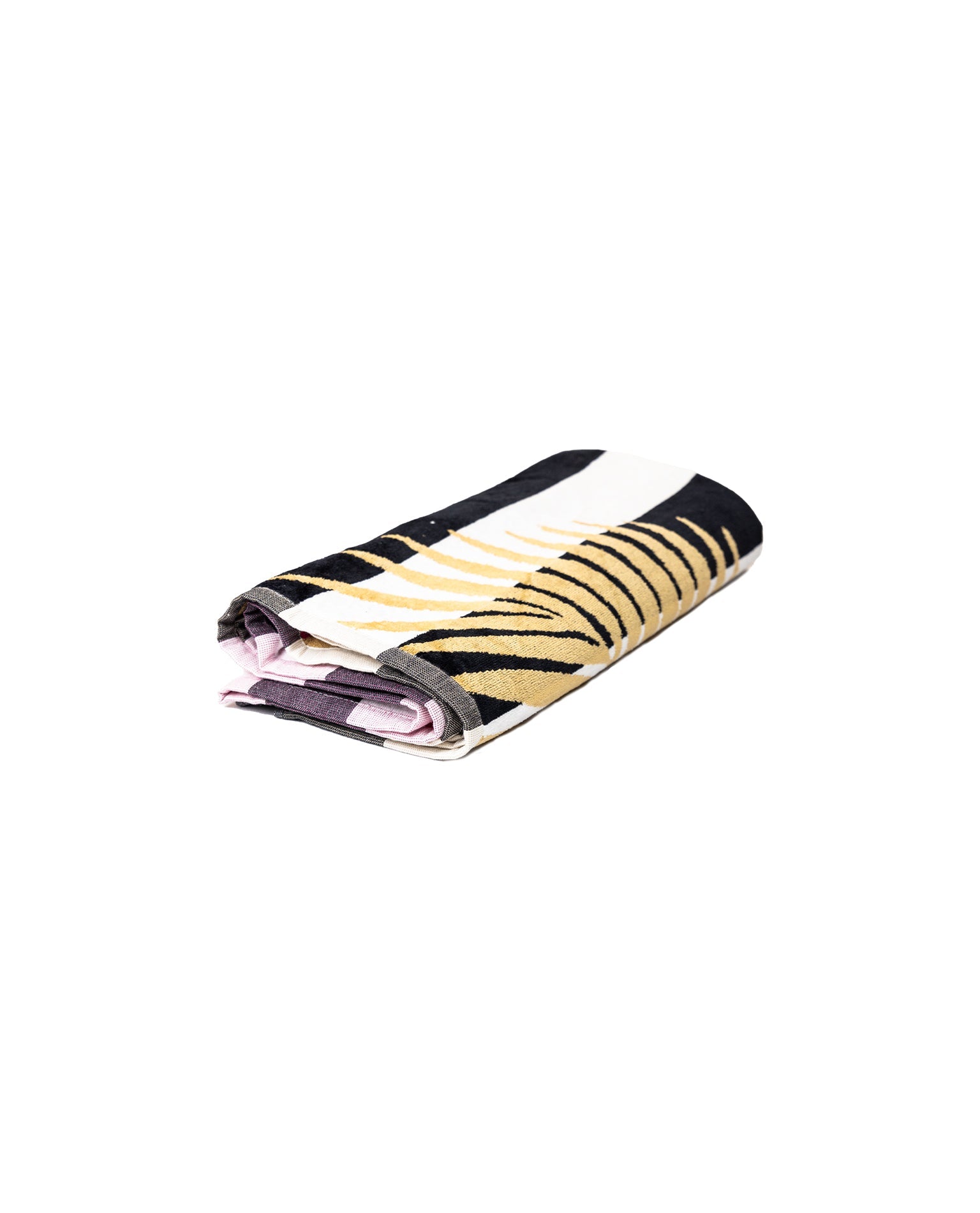 Flamingo Gold Schwarz – weiche Velours-Seite Nahaufnahme 165x90 cm, doppelseitig