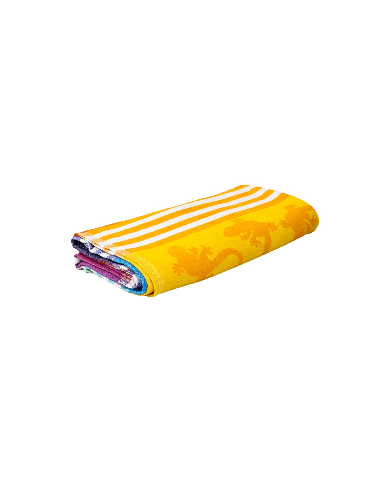 Crazy Gekko Regenbogen – weiche Velours-Seite Nahaufnahme 165x90 cm, doppelseitig