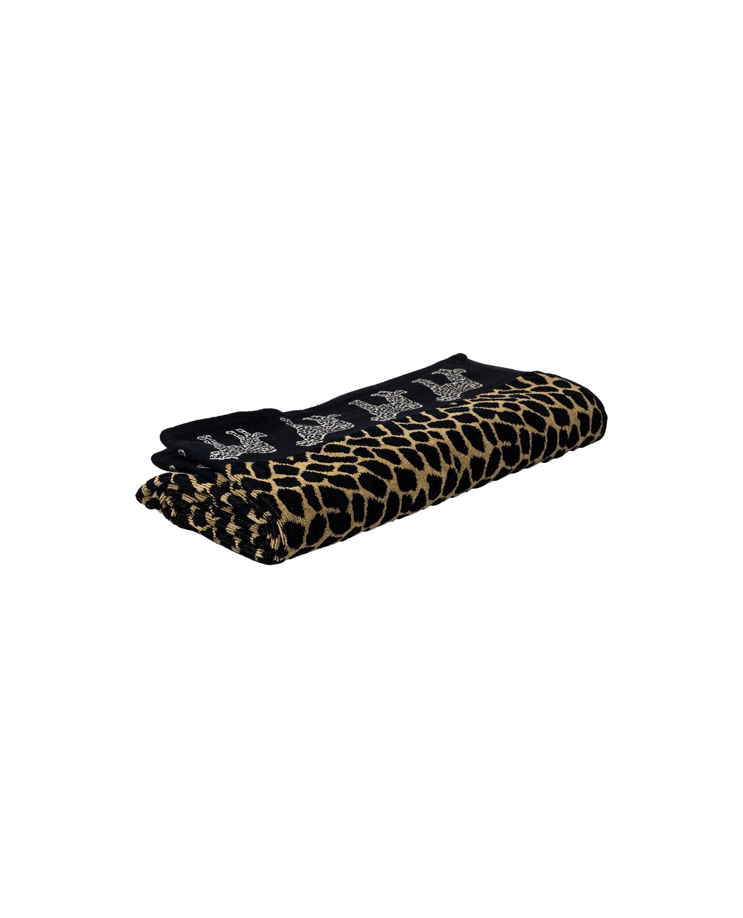 Afrika Strandtuch Braun-Leopard – weiche Velours-Seite Nahaufnahme 165x90 cm, doppelseitig