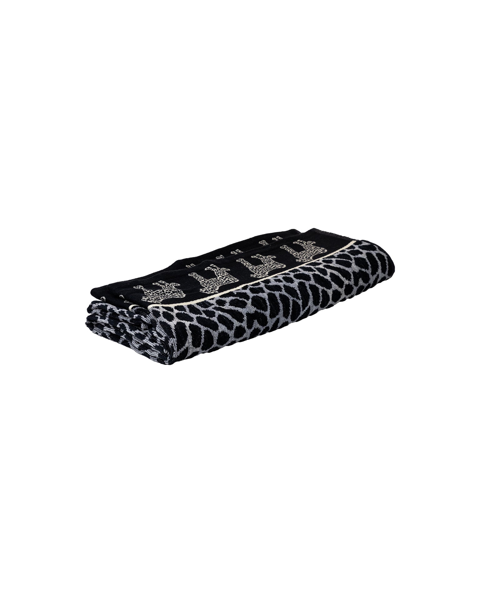 Afrika Strandtuch Grau-Leopard – weiche Velours-Seite Nahaufnahme 165x90 cm, doppelseitig