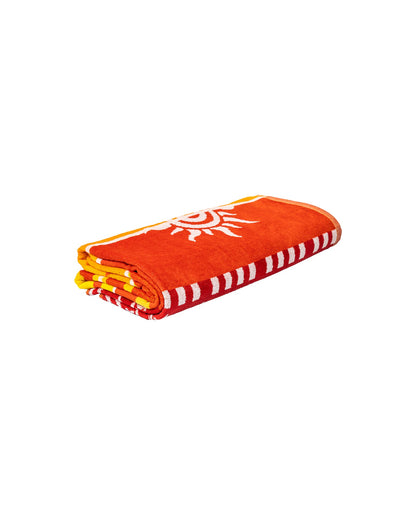 Stromboli Orange – weiche Velours-Seite Nahaufnahme 165x90 cm, doppelseitig